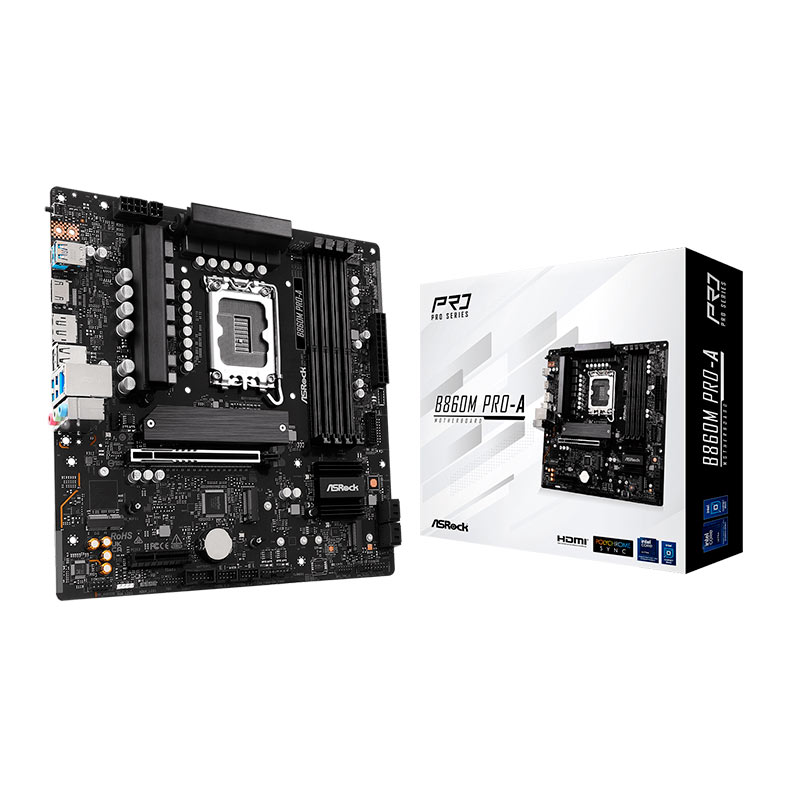 Placa Mae AsRock B860M Pro-A, DDR5, LGA1851, M-ATX, Chipset Intel B860, B860M-PRO-A - miniatura 3