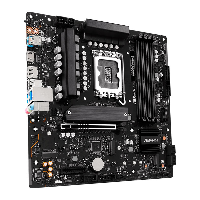 Placa Mae AsRock B860M Pro-A, DDR5, LGA1851, M-ATX, Chipset Intel B860, B860M-PRO-A - miniatura 4