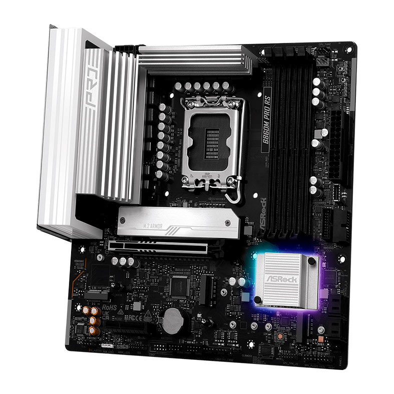Placa Mae AsRock B860M Pro RS, DDR5, LGA1851, M-ATX, Chipset Intel B860, B860M-PRO-RS - miniatura 5