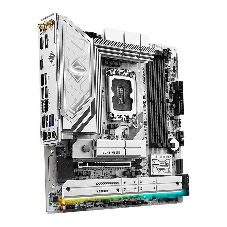 PRE VENDA - Placa Mae AsRock B860M Steel Legend WiFI, DDR5, LGA1851, M-ATX, Chipset Intel B860, B860M-STEEL-LEGEND-WIFI - miniatura 4