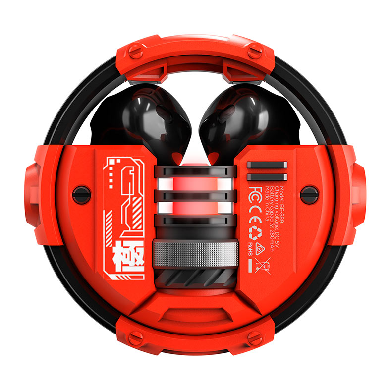 Fone de Ouvido Marvo BE-889, Bluetooth, Vermelho, BE-889 - miniatura 4