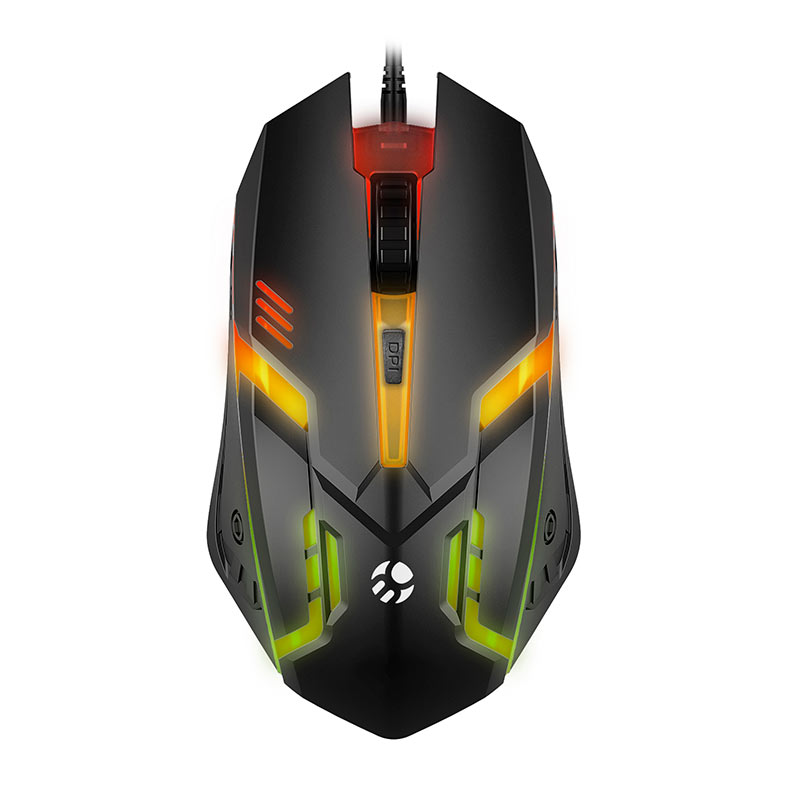 Combo Gamer 4 em 1 Bluecase Play, Rainbow, ABNT2, 2400DPI, Drivers 40mm, USB, Preto, BGHPKM-01BX - miniatura 5