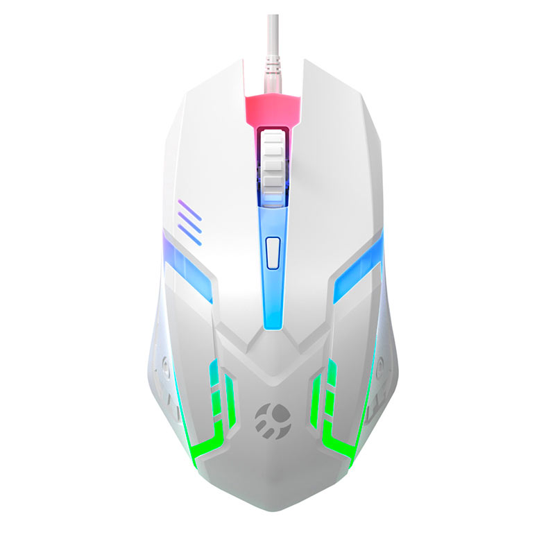 Combo Gamer 4 em 1 Bluecase Play, Rainbow, ABNT2, 2400DPI, Drivers 40mm, USB, Branco, BGHPKM-01WBX - miniatura 8