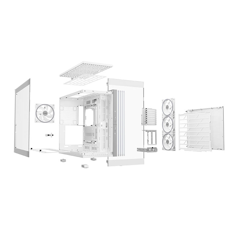 Gabinete Gamer Be Quiet! Light Base 900 FX, ARGB, Full-Tower, Lateral de Vidro, Com 4 Fans, Branco, BGW72 - miniatura 7