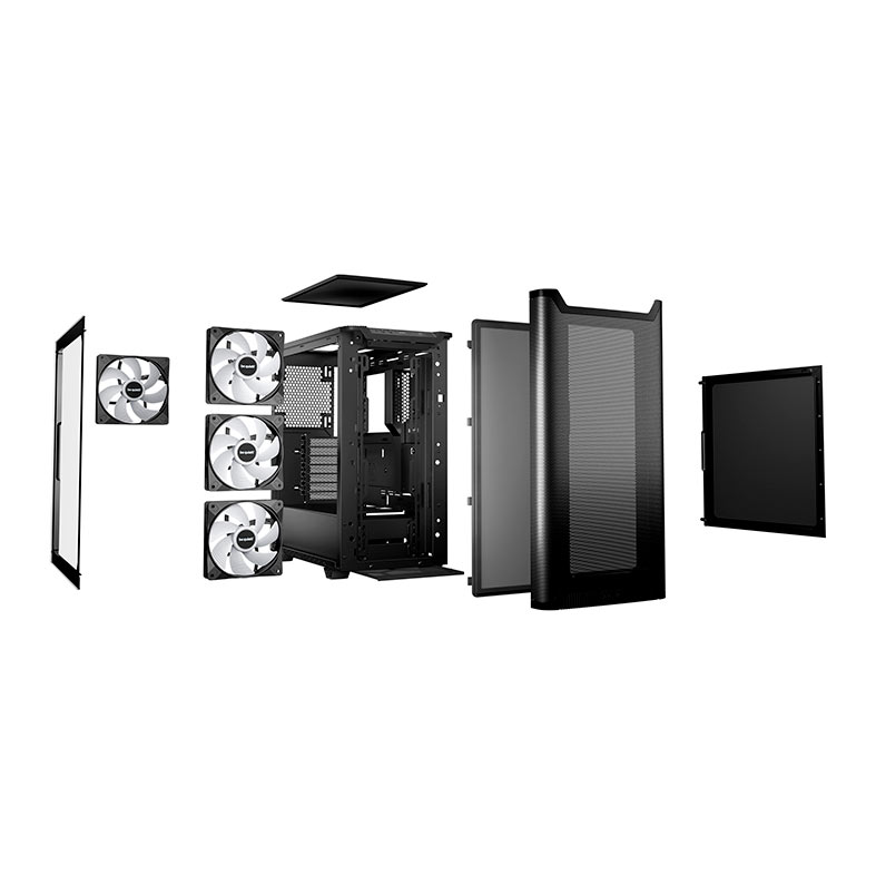 Gabinete Gamer Be Quiet! Pure Base 501 LX, ARGB, Mid-Tower, Lateral de Vidro, Com 4 Fans, Preto, BGW78 - miniatura 7