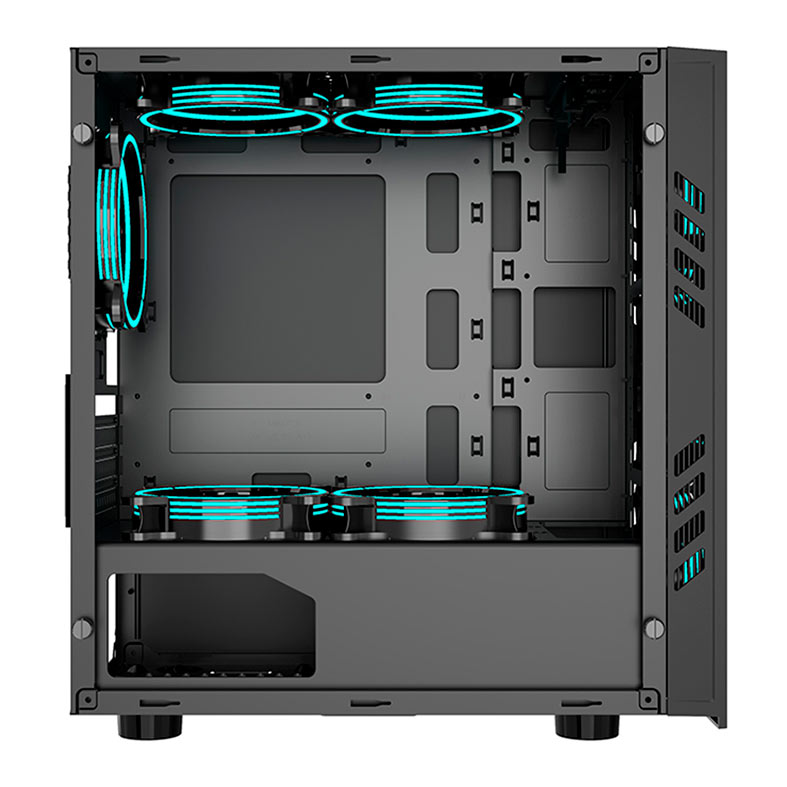 Gabinete Gamer Aigo Black Technology Mini Preto, BLACK-TECHNOLOGY-MINI - miniatura 6