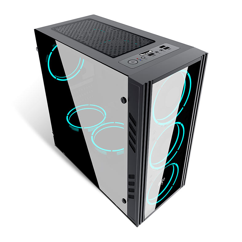 Gabinete Gamer Aigo Black Technology Mini Preto, BLACK-TECHNOLOGY-MINI - miniatura 3