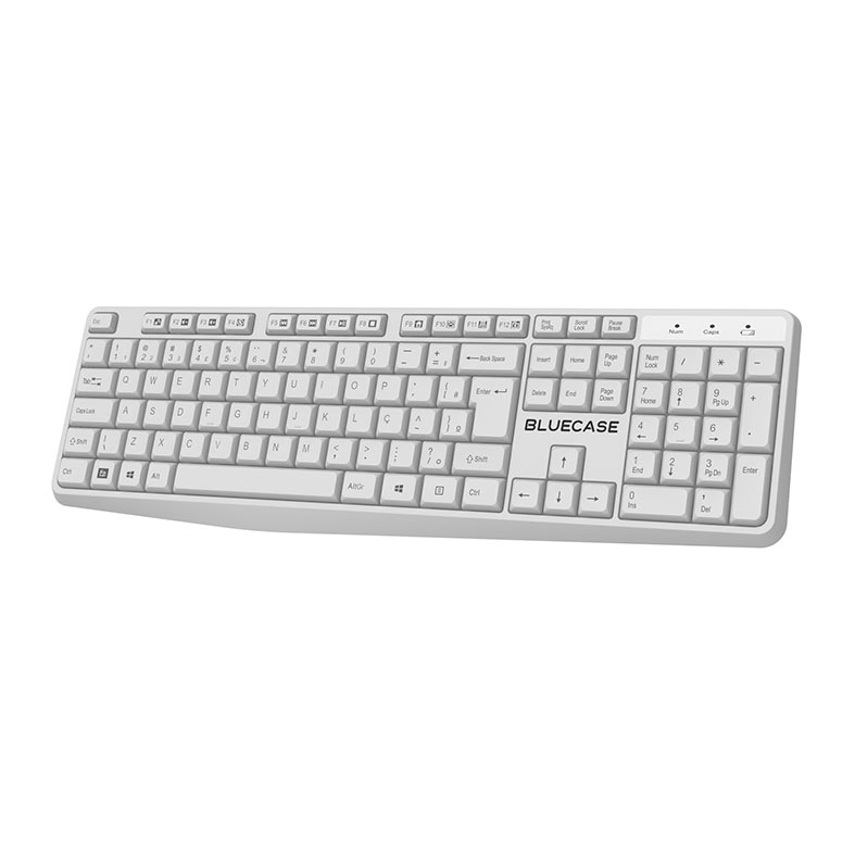 Kit Teclado e Mouse BlueCase BMTW01, 2400DPI, ABNT2, Wireless, Branco, BMTW01-WH - miniatura 6