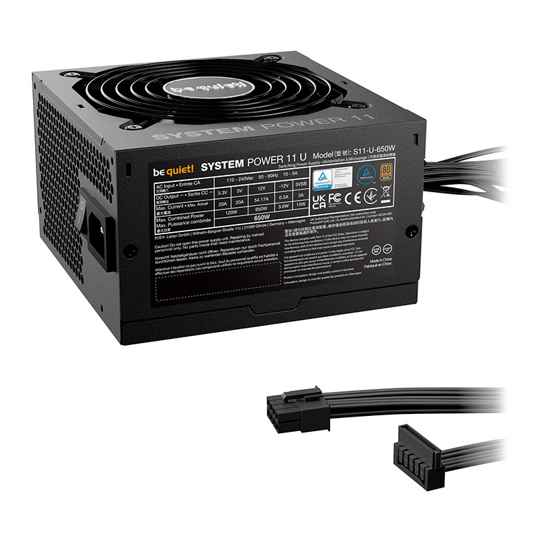 Fonte Be Quiet! System Power 11U, 650W, ATX 3.1, PCIe 5.1, 80 Plus Bronze, Preto, BP011 - miniatura 4