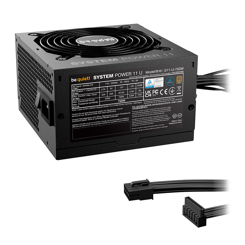 Fonte Be Quiet! System Power 11U, 750W, ATX 3.1, PCIe 5.1, 80 Plus Bronze, Preto, BP012 - miniatura 4