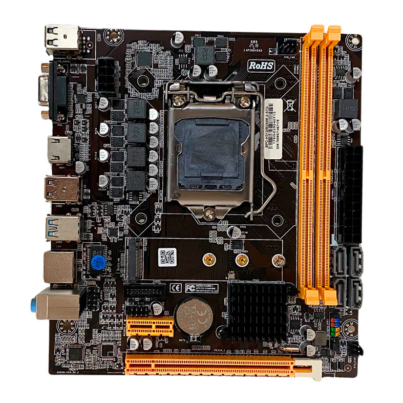 Placa Mae Brazil PC BPC-H310/B250M.2-STG, DDR4, LGA1151, M-ATX, Chipset Intel H310, BPC-H310-B250M.2-STG - imagem 1