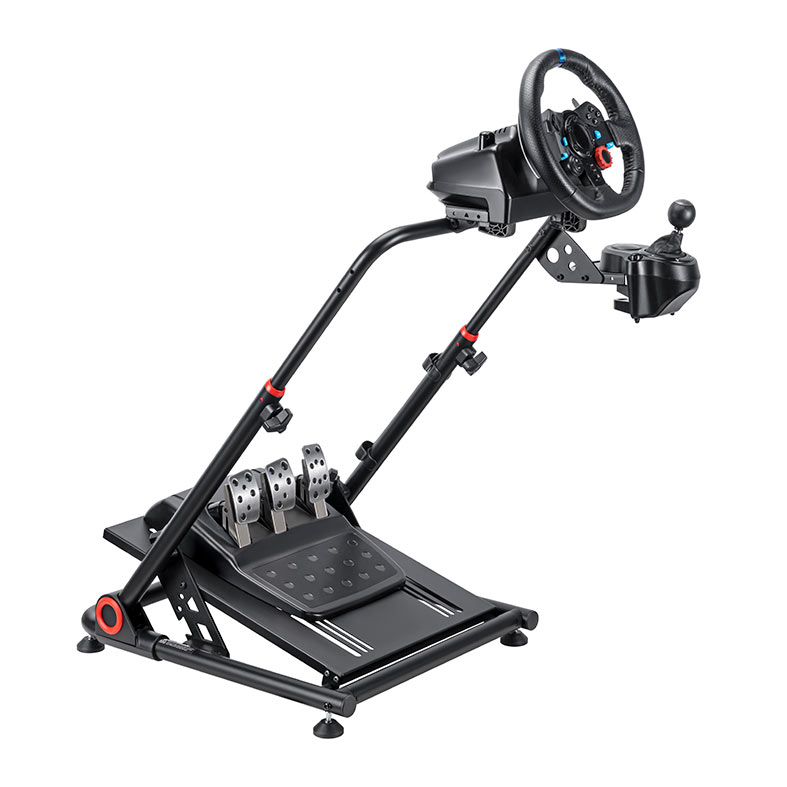 Suporte Para Volante Gamer Brateck Phantom, Simulador de Corrida, Cockpit Dobravel, Com Ajuste, Preto, BRATECK-PHANTOM - miniatura 4