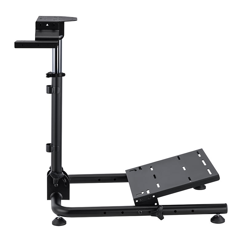 PRE VENDA - Suporte Para Volante Gamer Brateck Racing, Simulador de Corrida, Cockpit Dobravel, Com Ajuste, Preto, BRATECK-RACING - miniatura 4