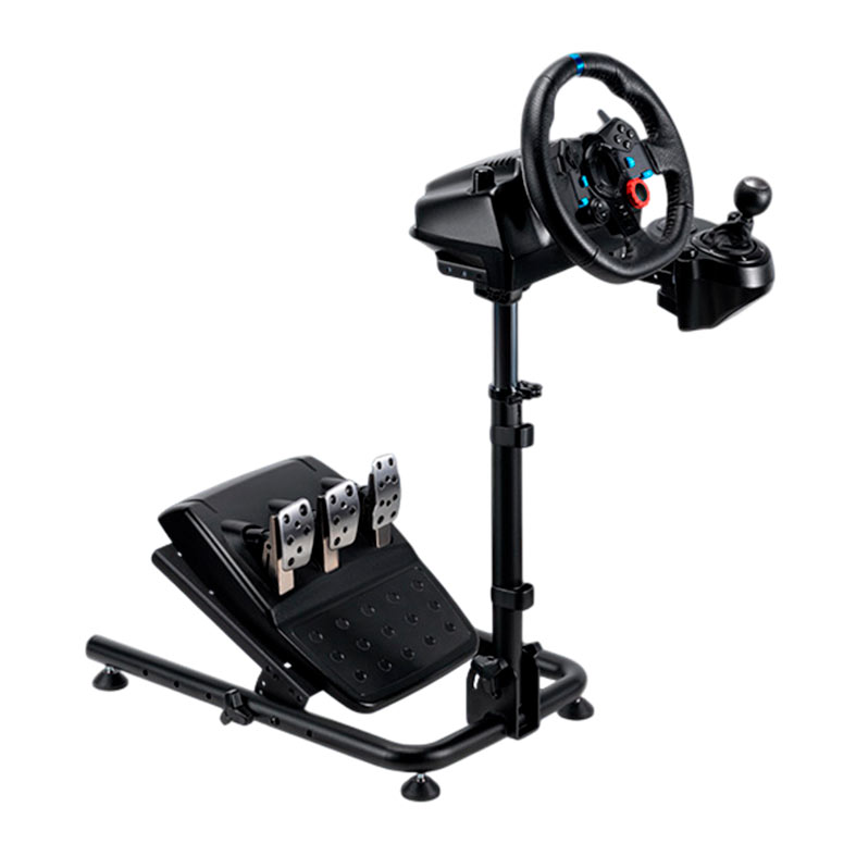 PRE VENDA - Suporte Para Volante Gamer Brateck Racing, Simulador de Corrida, Cockpit Dobravel, Com Ajuste, Preto, BRATECK-RACING - miniatura 7