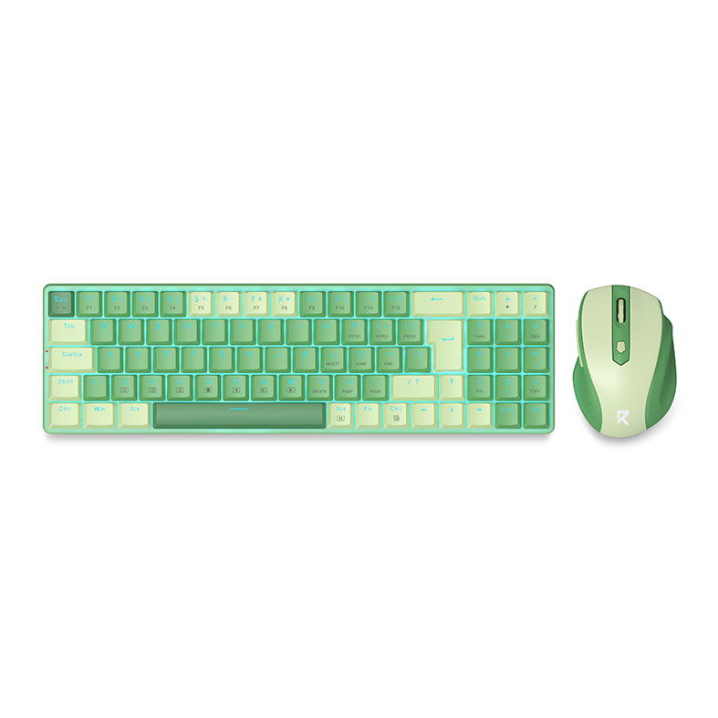 Combo Gamer Redragon BS-8772, Wireless, Teclado ABNT2, Mouse 2400DPI, Verde, BS-8772-GC - imagem 1