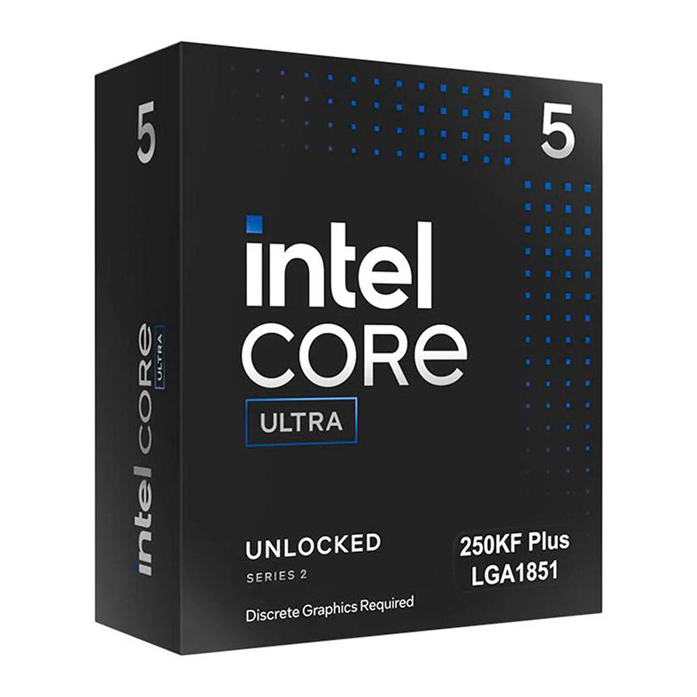 Processador Intel Core Ultra 5 250KF Plus, 18-Core, 18-Threads, 4.2Ghz (5.3GHz Turbo), Cache 30MB, LGA1851, BX80768250KF-BR