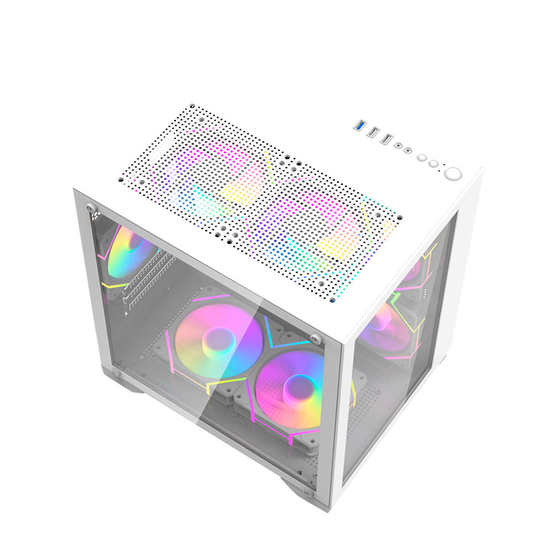 Gabinete Gamer Aigo C270, Mini-Tower, Lateral de Vidro, White, C270-WH - miniatura 4