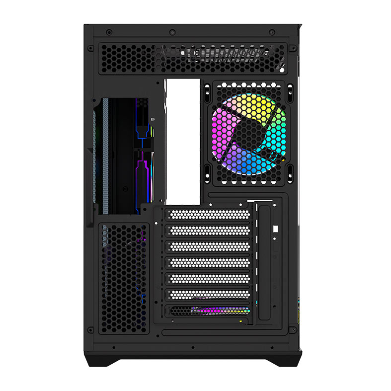 Gabinete Gamer Aigo DarkFlash C280, Mid-Tower, Lateral de Vidro, Com 7 fans, ARGB, Preto, C280-PC-CASE-BLACK - miniatura 9