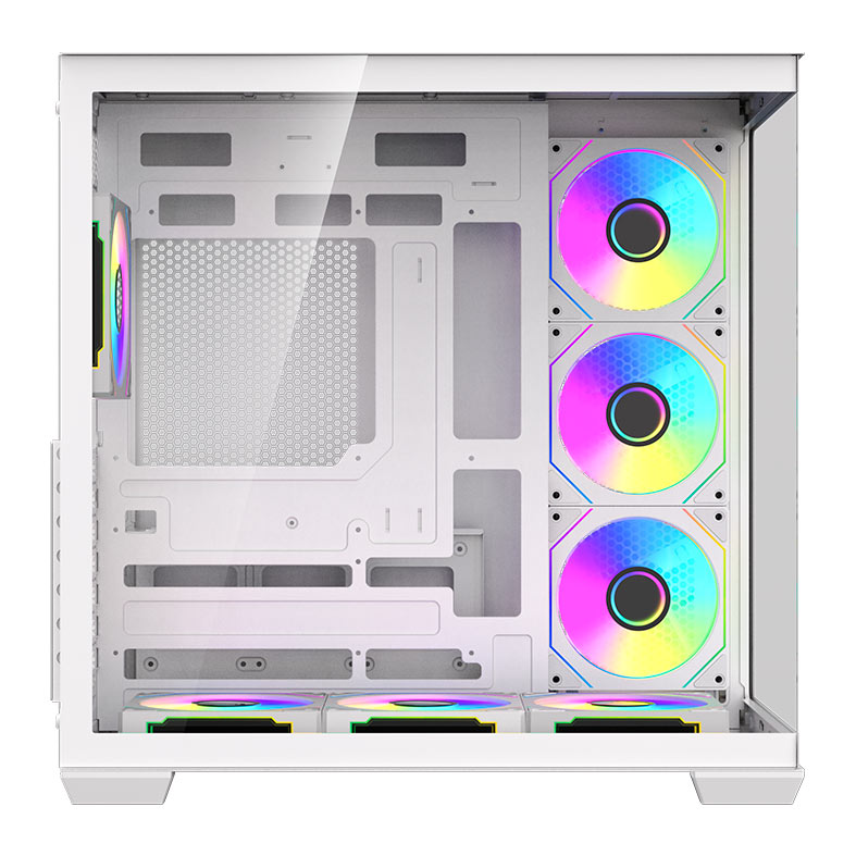 Gabinete Gamer Aigo DarkFlash C280, Mid-Tower, Lateral de Vidro, Com 7 fans, ARGB, Branco, C280-PC-CASE-WHITE - miniatura 5