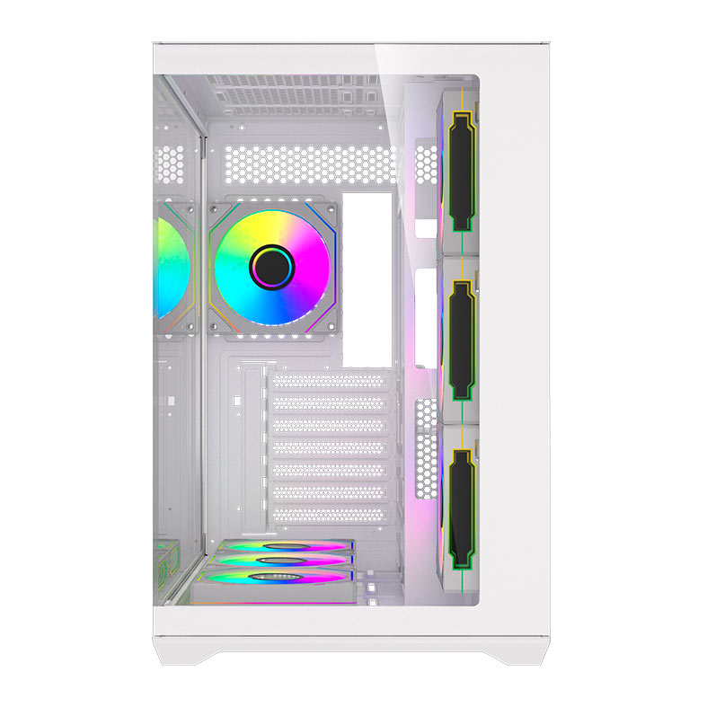 Gabinete Gamer Aigo DarkFlash C280, Mid-Tower, Lateral de Vidro, Com 7 fans, ARGB, Branco, C280-PC-CASE-WHITE - miniatura 4