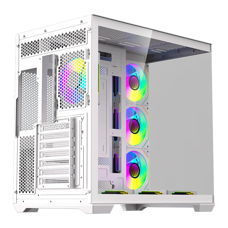 Gabinete Gamer Aigo DarkFlash C280, Mid-Tower, Lateral de Vidro, Com 7 fans, ARGB, Branco, C280-PC-CASE-WHITE - miniatura 7