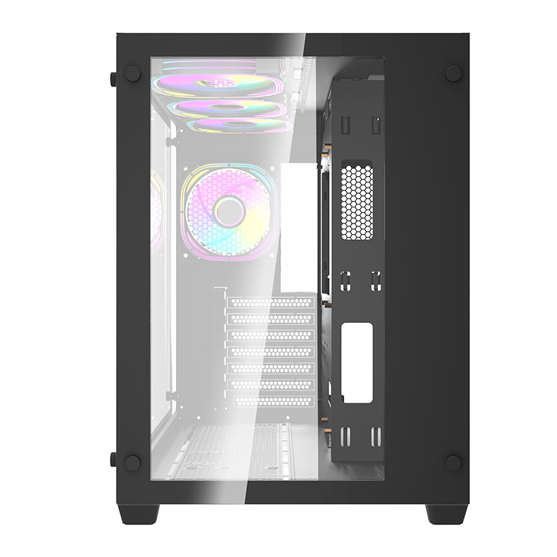Gabinete Gamer Aigo Darkflash C285, ARGB, Mid-Tower, Lateral de Vidro, Com 4 Fans, Preto, C285-BK-4F - miniatura 4