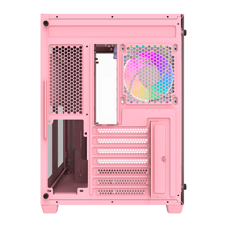 Gabinete Gamer Aigo Darkflash C285, ARGB, Mid-Tower, Lateral de Vidro, Com 4 Fans, Rosa, C285-RS-4F - miniatura 9