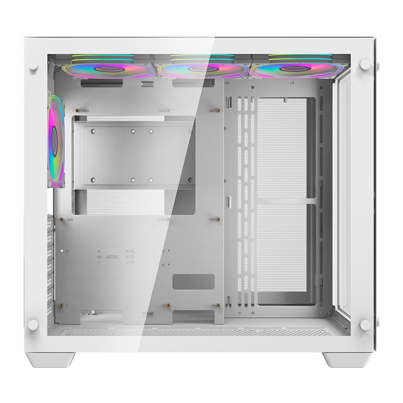 Gabinete Gamer Aigo Darkflash C285, ARGB, Mid-Tower, Lateral de Vidro, Com 4 Fans, Branco, C285-WH-4F - miniatura 5