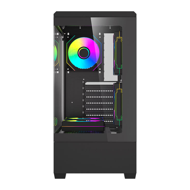 Gabinete Gamer Aigo DarkFlash C365, Lateral de Vidro, Com 5 fans, ARGB, Preto, C365-BK-5F - miniatura 6