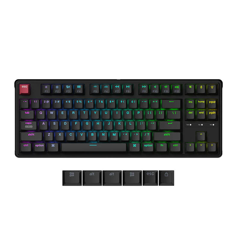 Teclado Mecanico Keychron C3 Pro, RGB, Switch Hot-Swappable Red, Preto, C3PX-H1 - miniatura 3