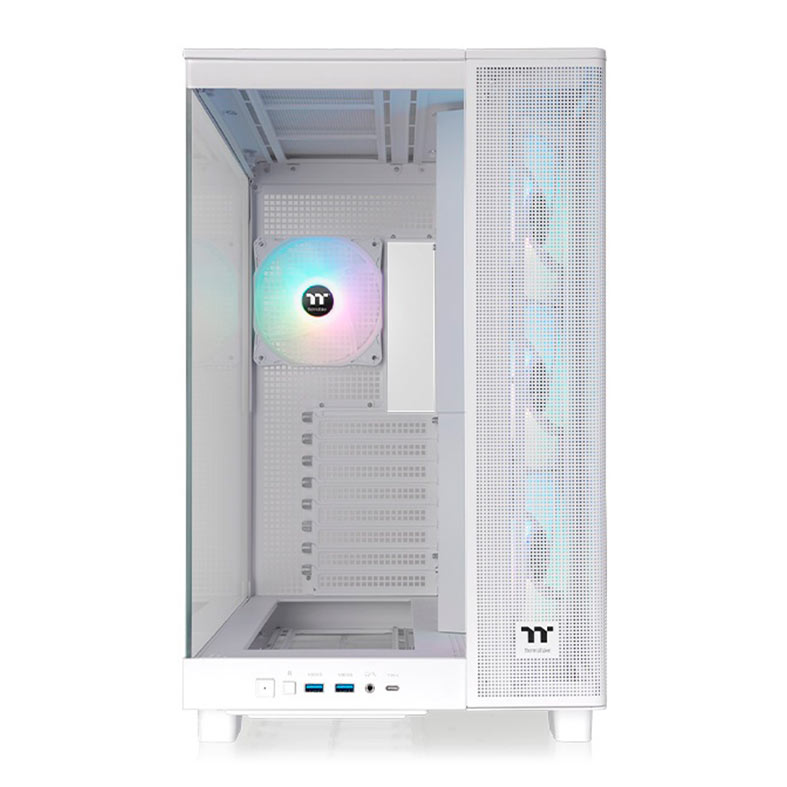 Gabinete Gamer Thermaltake View 380 XL TG Snow, ARGB, Mid-Tower, Lateral de Vidro, Com 4 Fans, Branco, CA-11E-00M6WN-00 - miniatura 3