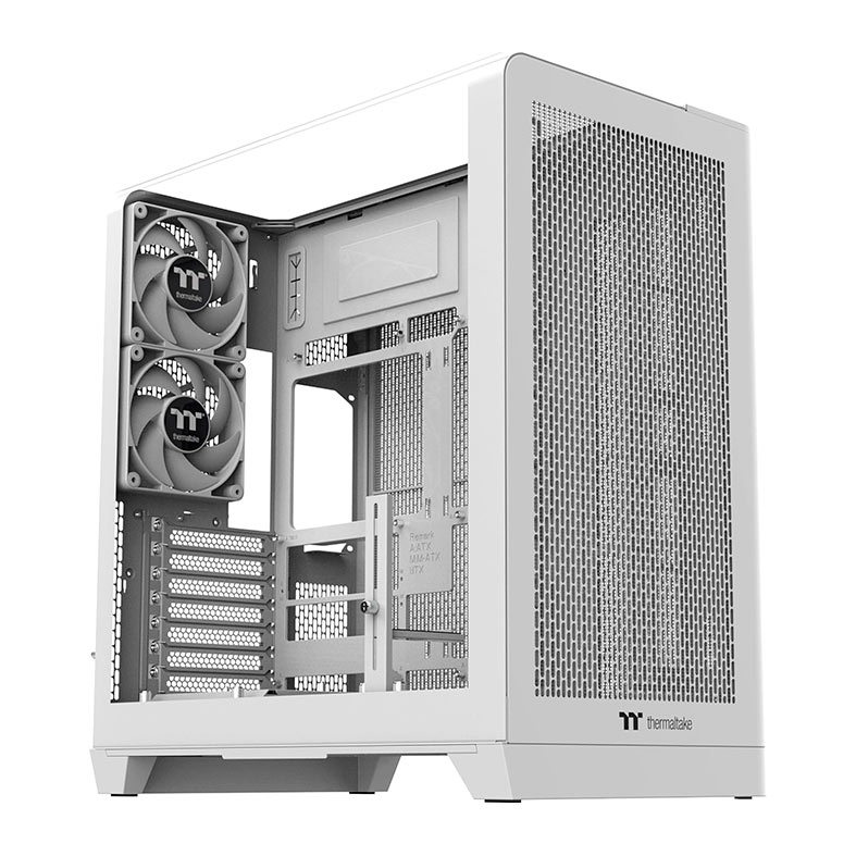 Gabinete Gamer Thermaltake View 390 AIR Snow, ARGB, Mid-Tower, Lateral de Vidro, Com 2 Fans, Branco, CA-11F-00M6WN-00 - imagem 1