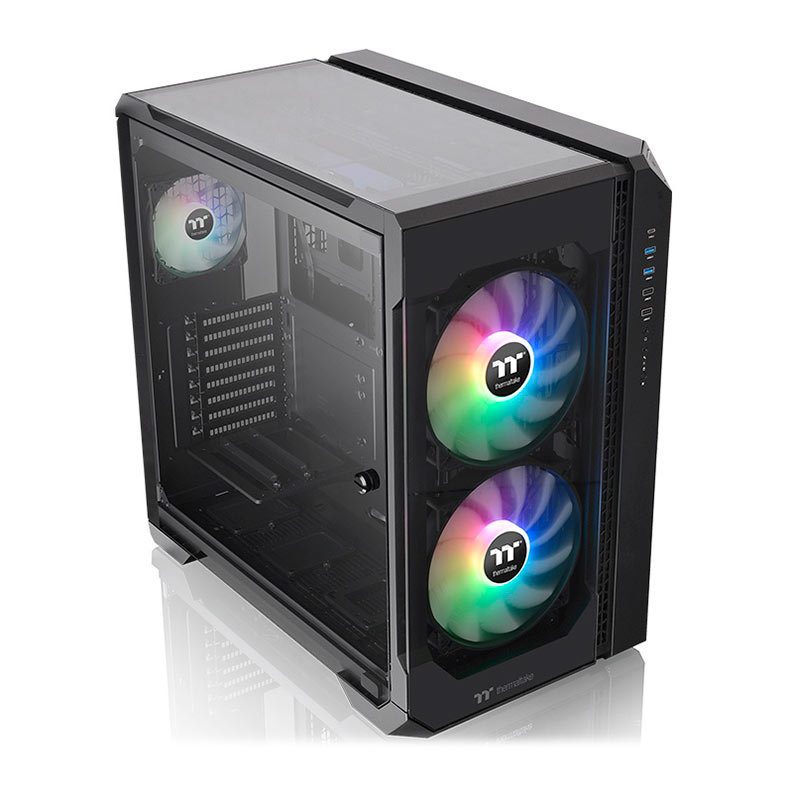 Gabinete Gamer Thermaltake View 51 TG, ARGB, Full-Tower, Lateral de Vidro, Com 3 Fans, Preto, CA-1Q600M1WN-00 - miniatura 3