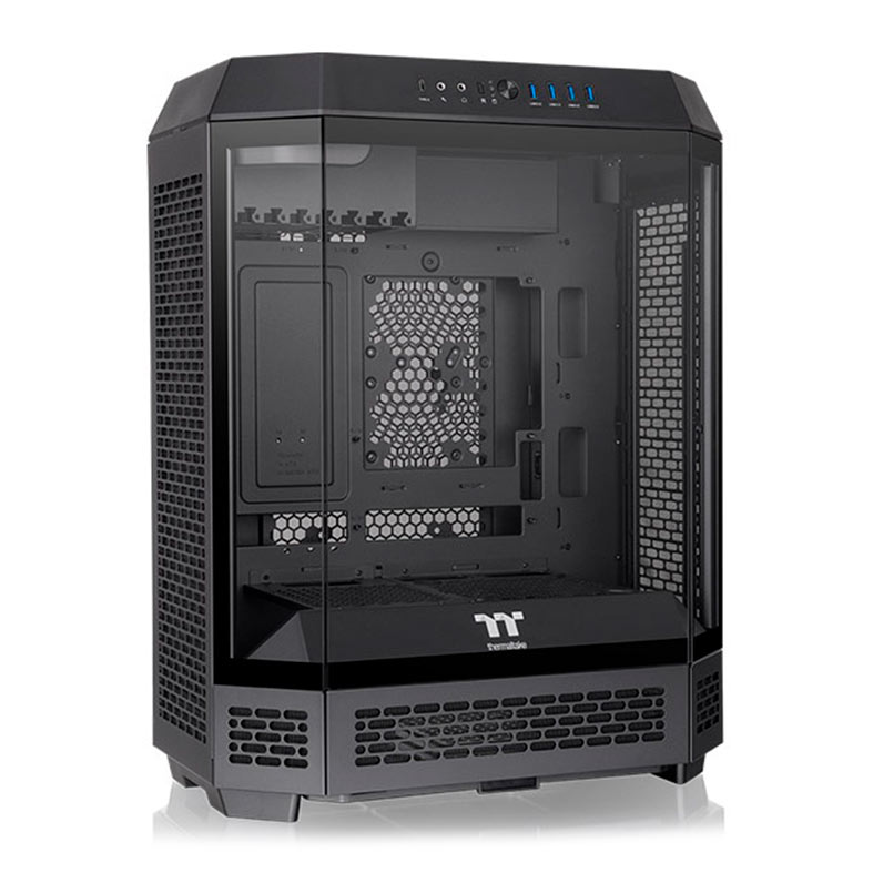 Gabinete Gamer Thermaltake The Tower 600, Mid-Tower, Lateral de Vidro, Com 2 Fans, Preto, CA-1Z1-00M1WN-00 - imagem 1