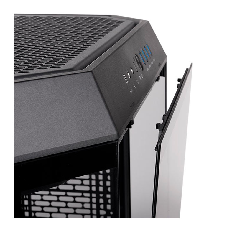 Gabinete Gamer Thermaltake The Tower 600, Mid-Tower, Lateral de Vidro, Com 2 Fans, Preto, CA-1Z1-00M1WN-00 - miniatura 6