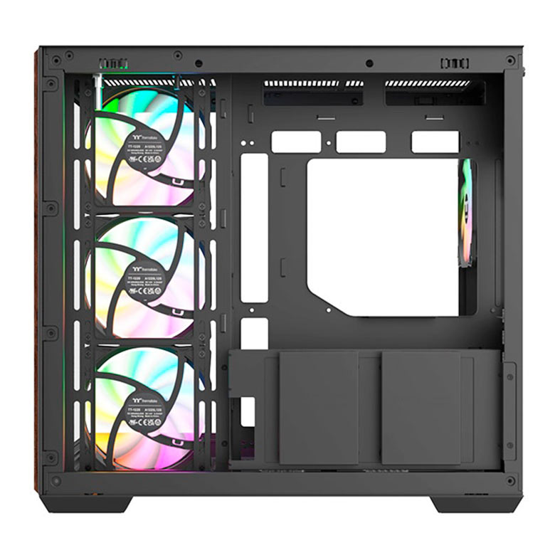 Gabinete Gamer Thermaltake View 380 Wood Style, ARGB, Mid-Tower, Lateral de Vidro, Com 3 Fans, Preto, CA-1Z2-00M1WN-WS - miniatura 5