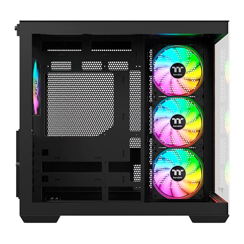 Gabinete Gamer Thermaltake View 380 Wood Style, ARGB, Mid-Tower, Lateral de Vidro, Com 3 Fans, Preto, CA-1Z2-00M1WN-WS - miniatura 4