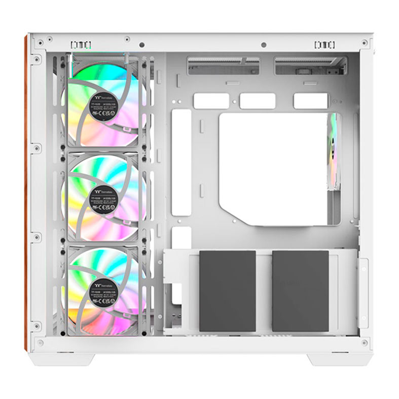 Gabinete Gamer Thermaltake View 380 Wood Style Snow, ARGB, Mid-Tower, Lateral de Vidro, Com 3 Fans, Branco, CA-1Z2-00M6WN-WS - miniatura 5