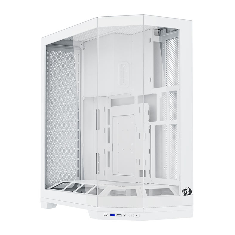 Gabinete Gamer Redragon Edge, Mid Tower, Lateral de vidro, Branco, CA-608W - imagem 1