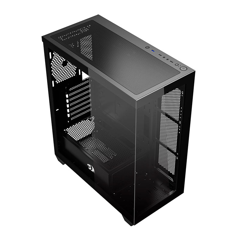 Gabinete Gamer Redragon Deflect, Mid tower, Lateral de Vidro, Preto, CA-609B - miniatura 4
