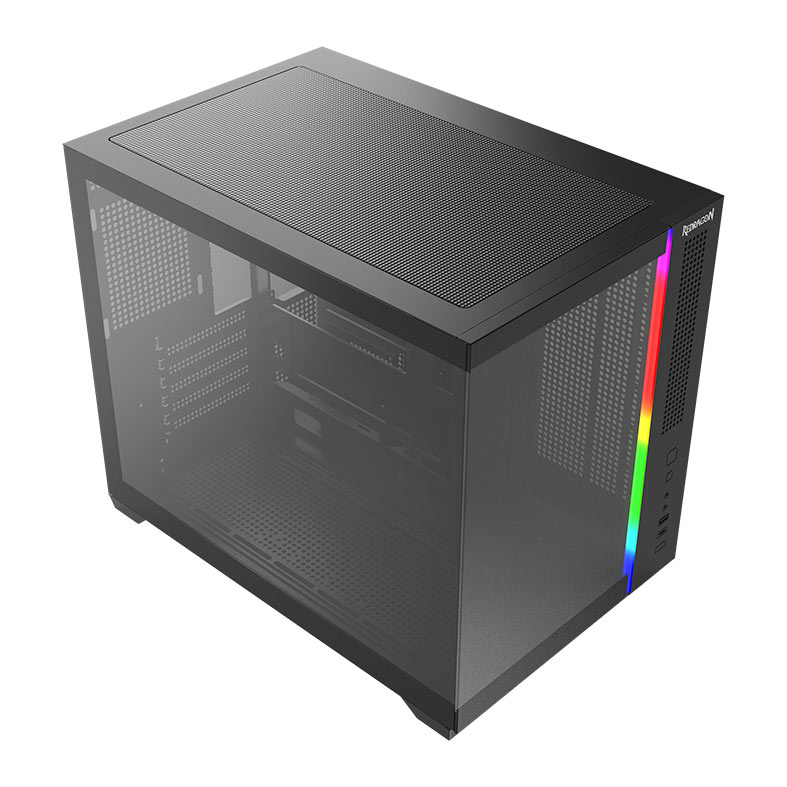 Gabinete Gamer Redragon Wideload Mini Lite, RGB, Mini-Tower, Lateral de Vidro, Preto, CA-611B - miniatura 3