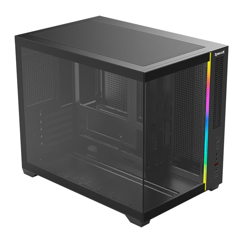 Gabinete Gamer Redragon Wideload Mini Lite, RGB, Mini-Tower, Lateral de Vidro, Preto, CA-611B - miniatura 5