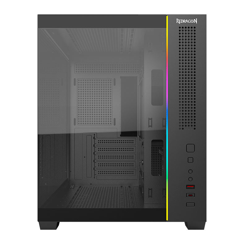 Gabinete Gamer Redragon Wideload Mini Lite, RGB, Mini-Tower, Lateral de Vidro, Preto, CA-611B - miniatura 4