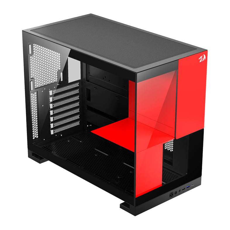 Gabinete Gamer Redragon Eternal, Mid-Tower, Lateral de Vidro, Preto e Vermelho, CA-612BR - miniatura 3