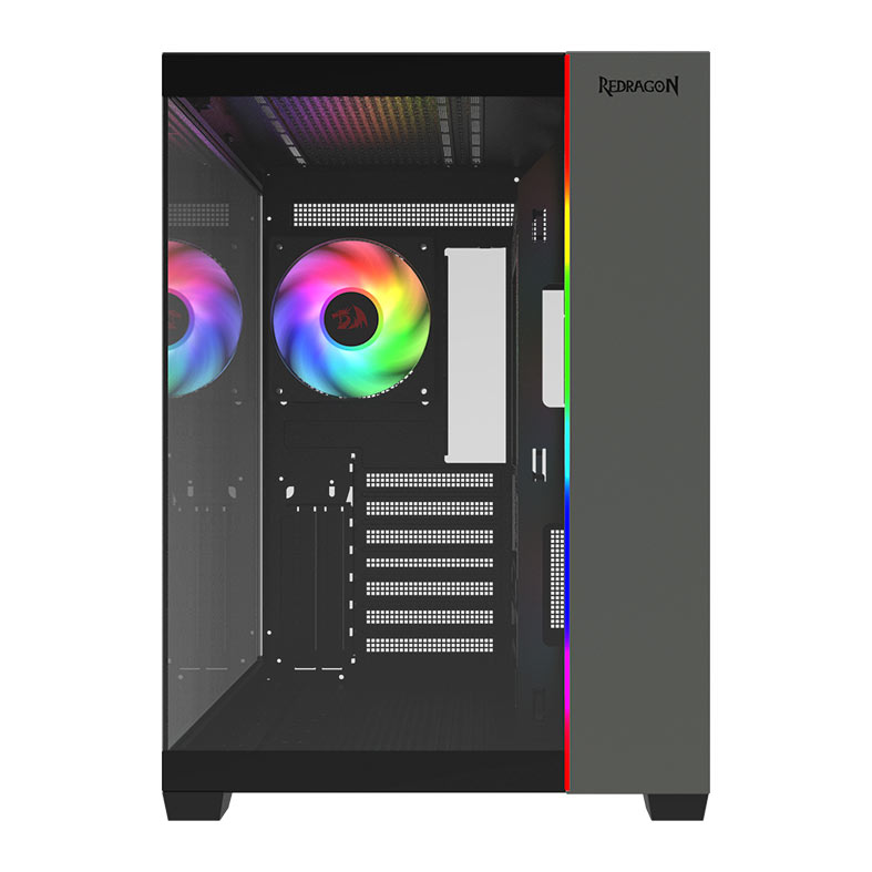Gabinete Gamer Redragon Tesseract, RGB, Mid-Tower, Lateral de Vidro, Preto, CA-614B - miniatura 3