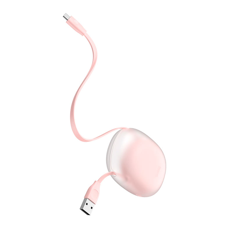 Cabo Tipo-C Extensivel Tipo-C, 1m, Preto e Rosa, CATRN-24 - miniatura 3