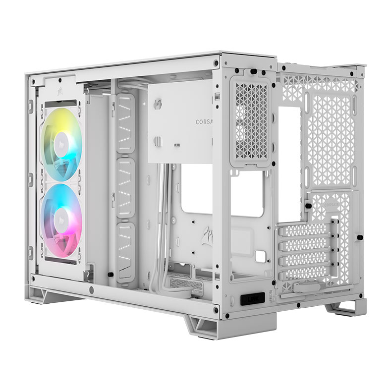 Gabinete Gamer Corsair 2500X Airflow, RGB, Mid-Tower, Lateral de Vidro, Com 2 Fans, Branco, CC-9011268-WW - miniatura 10