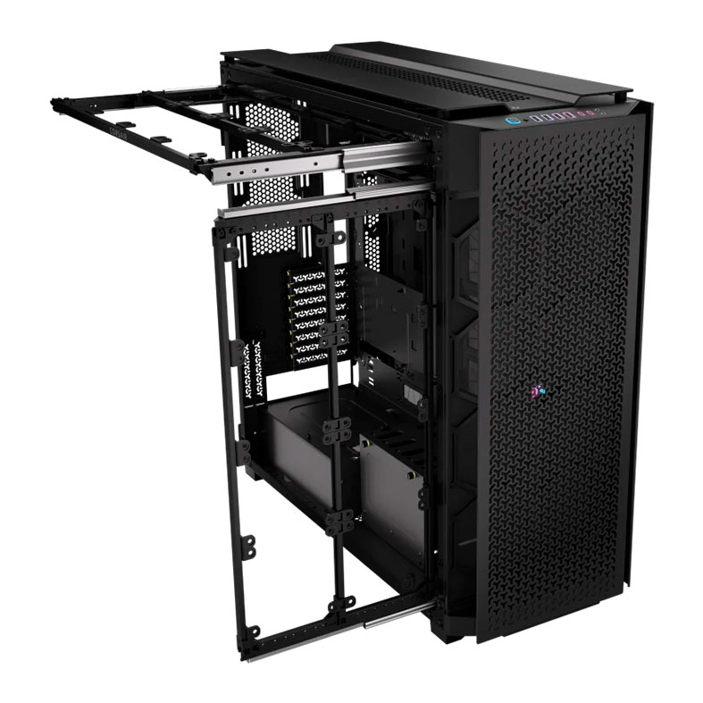 Gabinete Gamer Corsair 9000D Airflow, RGB, Full-Tower, Lateral de Vidro, Preto, CC-9011273-WW - miniatura 5