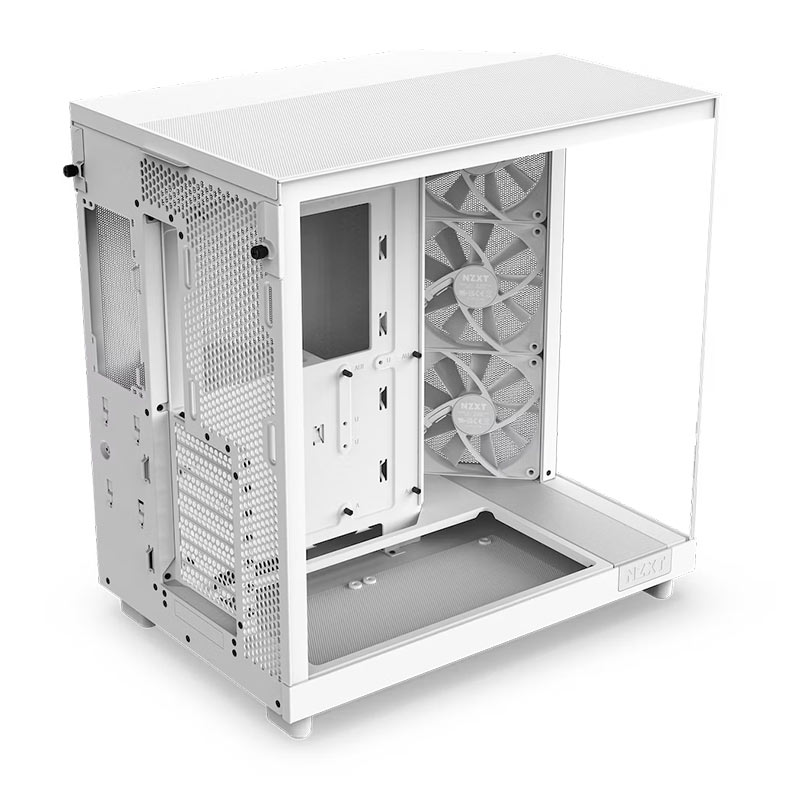 Gabinete Gamer NZXT H6 Flow, Mid-Tower, Lateral De Vidro, Com 3 Fans, Branco, CC-H61FW-01 - miniatura 6