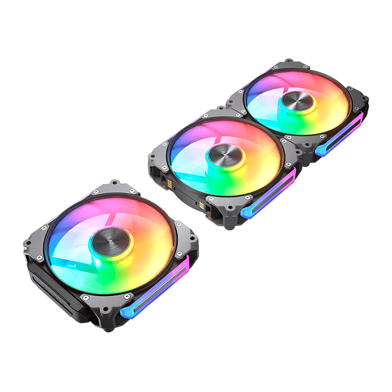 Kit Ventoinhas Cougar Apolar Reverse Blade, ARGB, 3x120mm, Preto, CF-ARB12HB3-RGB - miniatura 6